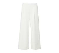 Stoffhose S.OLIVER, Damen, Gr. 46, N-Gr, sanftes weiß, Web, Obermaterial: 47% Modal, 41% Polyester, 12% Elasthan, unifarben, lässig geschnitten lang, Hosen Stoffhose, mit weitem Bein und Gummizug (872