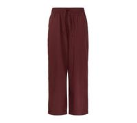 Stoffhose S.OLIVER, Damen, Gr. 38, N-Gr, rot (bordeaux), Web, Obermaterial: 50% Baumwolle, 50% Lyocell. Futter: 100% Baumwolle, unifarben, casual, normal lang, Hosen, mit Gummizug und Kordelzug (40287