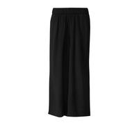 Culotte S.OLIVER, Damen, Gr. 44, N-Gr, schwarz, Web, Obermaterial: 84% Viskose, 16% Polyamid, unifarben, weit 7/8-Länge, Hosen Culotte, weite Passform, fließende Qualität (94644844-44) schwarz