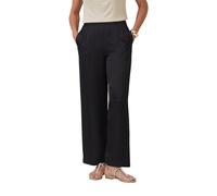 Stoffhose S.OLIVER BLACK LABEL, Damen, Gr. 36, N-Gr, schwarz, Obermaterial: 100% Viskose, unifarben, casual, regular fit knöchellang, Hosen, mit elastischem Bund (19941366-36) schwarz