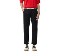 Elastische Chino mit geflochtenem Gürtel und Garment Dye 38 schwarz 2161340.9999.38