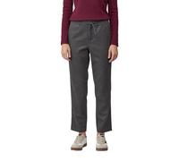 Stoffhose S.OLIVER, Damen, Gr. 40, N-Gr, dunkelgrau melange, Flanell, Obermaterial: 65% Polyester, 33% Viskose, 2% Elasthan, meliert, regular fit knöchelfrei, Hosen, mit elastischem Bund (48448406-40)