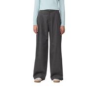 Flanell-Hose mit Bundfalten und weitem Bein 46 grau 2170266.97W3.46