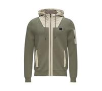 s.Oliver Hybridstrickjacke mit Kapuze aus Fabricmix olivgrün L
