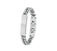 s.Oliver Identarmband Edelstahl Herren Armschmuck, 20+1,5 cm, Silber, Kommt in Schmuck Geschenk Box, 2027424