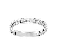 s.Oliver Identarmband Edelstahl Herren Armschmuck, 20+1,5 cm, Silber, Kommt in Schmuck Geschenk Box, 2026005