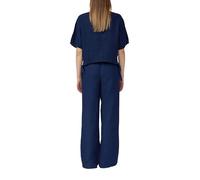 s.Oliver Red Label - Bluse mit kurzen Fledermausärmeln blau - Gr. - 42