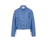 Blusenshirt aus Leinenmix mit Schleifendetail 42 blau 2176350.5527.42