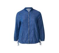 Leinenmix-Blouson mit Raffungen 52 blau 2168577.58Y6.52