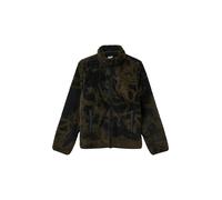 Kuschelige Teddy-Jacke mit All-over-Print 146/152 schwarz|braun 2170827.99A1.146_152