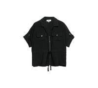 Leichte Kurzarm-Jacke mit Bindedetail 44 schwarz 2179249.9999.44