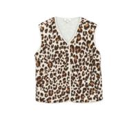 Teddy-Weste mit Leo-Muster im Relaxed Fit 54 braun 2185705.84B2.54