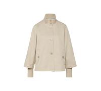 Kurzjacke S.OLIVER BLACK LABEL, Damen, Gr. 44, sand, Web, Obermaterial: 52% Baumwolle, 48% Polyester, unifarben, lässig geschnitten hüftlang, Rundhals, Flachstrickbündchen mit Gummizug, Jacken Kurzjac