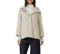 s.Oliver BLACK LABEL Regular Fit Jacke mit langen Rippstrick-Manschetten in Sand, Größe 46