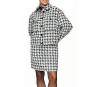 Gemusterte Bouclé-Jacke 46 schwarz|weiß