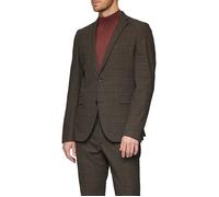 s.O PURE: Softes Sakko mit Karomuster 50 braun