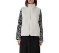 Weste aus Teddyplüsch mit Stehkragen 46 creme 2171234.8108.46