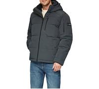 s.Oliver Herren 2150475 Steppjacke mit Abnehmbarer Kapuze, Grau/Schwarz 9581, XL