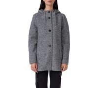 Bouclé-Jacke aus Wollmix mit Kapuze 36 grau 2166945.97W2.36