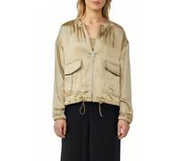 Satin-Blouson mit aufgesetzten Taschen und elastischem Saum 46 braun 2163695.8363.46