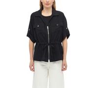 Leichte Kurzarm-Jacke mit Bindedetail 46 schwarz 2179249.9999.46