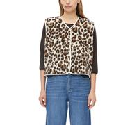 Teddy-Weste mit Leo-Muster im Relaxed Fit 44 braun|beige 2182419.84B2.44