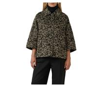 Wattierte Cape-Jacke mit Leo-Print M schwarz|braun 2171822.99X2.M