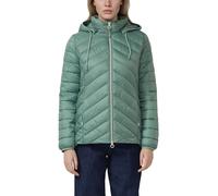Steppjacke S.OLIVER, Damen, Gr. 42, sage grün, Web, Obermaterial: 100% Polyester, unifarben, tailliert hüftlang, Rundhals, Bündchen, Jacken Steppjacke, mit Kapuze und Kordelzug (44384708-42) sage grün