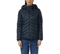 Steppjacke S.OLIVER, Damen, Gr. 34, navy, Web, Obermaterial: 100% Polyester, unifarben, tailliert hüftlang, Rundhals, Bündchen, Jacken Steppjacke, mit Kapuze und Kordelzug (77969933-34)