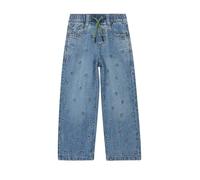 Jeans Baggy pull-on / Relaxed Fit / Mid Rise / Wide Leg / Fußball-Stickerei 134 blau 2177445.54Y6.134