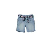 Jeans-Bermuda / Loose Fit / Super High Rise / Wide Leg / Bindegürtel 122/REG blau