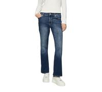 Bootcut-Jeans S.OLIVER "BEVERLY", Damen, Gr. 34, Länge 30, bunt (blau stone), Denim/Jeans, Obermaterial: 84% Baumwolle, 14% Polyester, 2% Elasthan, bootcut fit lang, Jeans, in Stretch-Qualität, mit Ni