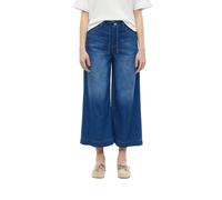 s.Oliver Jeans-Hose Damen Suri – Culotte, Regular Fit, High Rise, Wide Leg, Leinenmix – Blau Gr. 38