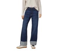 Boyfriend-Jeans S.OLIVER "Beth Turn Up", Damen, Gr. 46, Länge 30, dunkelblau, Denim/Jeans, Obermaterial: 100% Baumwolle, relaxed fit lang, Jeans, mit authentischer Waschung, Relaxed Fit (38154302-46)