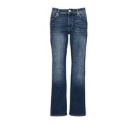 Bootcut-Jeans S.OLIVER "BEVERLY", Damen, Gr. 34, Länge 32, bunt (blau stone), Denim/Jeans, Obermaterial: 84% Baumwolle, 14% Polyester, 2% Elasthan, bootcut fit lang, Jeans, in Stretch-Qualität, mit Ni