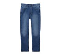 Regular-fit-Jeans S.OLIVER JUNIOR, Jungen, Gr. 152, N-Gr, blau (mid blau), Denim/Jeans, Obermaterial: 85% Baumwolle, 14% Polyester, 1% Elasthan, regular fit knöchellang, Jeans, mit Taschen (16990810-1