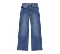 Weite Jeans S.OLIVER JUNIOR, Mädchen, Gr. 164, N-Gr, blau, Denim/Jeans, Obermaterial: 99% Baumwolle, 1% Elasthan, unifarben, casual, regular fit lang, Jeans, mit Weitenregulierung innen (51919636-164)
