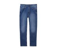 Regular-fit-Jeans S.OLIVER JUNIOR, Jungen, Gr. 140, N-Gr, blau (mid blau), Denim/Jeans, Obermaterial: 85% Baumwolle, 14% Polyester, 1% Elasthan, regular fit knöchellang, Jeans, mit Taschen (16990810-1