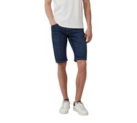Shorts S.OLIVER, Herren, Gr. 36, N-Gr, blau (dunkelblau), Web, Obermaterial: 79% Baumwolle, 20% Polyester, 1% Elasthan, unifarben, casual, regular fit kniefrei, Hosen, im Five-Pocket Style (81610041-3
