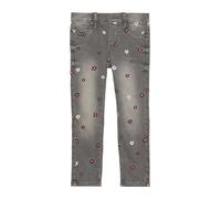 s.Oliver Jeans Treggings/Skinny Fit/Mid Rise/Skinny Leg/mit Blumen-Stickerei schiefergrau 140/REG