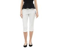 Caprijeans S.OLIVER, Damen, Gr. 44, N-Gr, weiß, Denim/Jeans, Obermaterial: 98% Baumwolle, 2% Elasthan, unifarben, normal kniebedeckend, Jeans, Capri-Sommer-Jeans mit Stretch (85591024-44) weiß