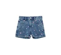 s.Oliver Jeans-Shorts/Super High Rise/Wide Leg/All-Over-Stickerei blau 134/REG