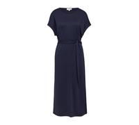 Jersey-Kleid mit einseitigem Schlitz und Bindegürtel 44 blau 2167915.5959.44