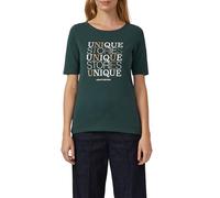 Jersey-Shirt im Slim Fit mit Frontprint 36 petrol 2170078.69D2.36