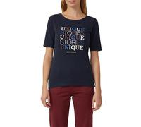 Jersey-Shirt im Slim Fit mit Frontprint 38 blau 2170078.59D2.38