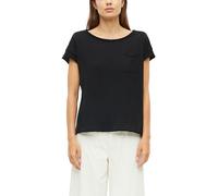 Jersey-Shirt mit offenen Kanten und Brusttasche 36 schwarz 2178631.9999.36