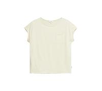 Jersey-Shirt mit offenen Kanten und Brusttasche 38 beige 2178631.8000.38
