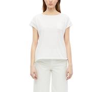 Jersey-Shirt mit offenen Kanten und Brusttasche 40 weiß 2178631.0100.40