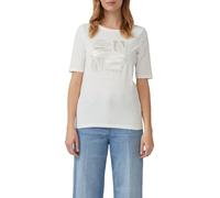 Jersey-T-Shirt im Slim Fit mit Frontprint 44 creme 2167279.02D1.44