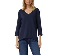 Jersey-T-Shirt mit Flammgarnstruktur und gerundetem Saum 42 blau 2174365.5959.42